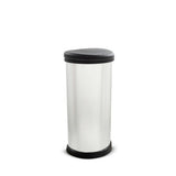 Curver 40L touch top kitchen bin silver - British product