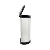 Curver 40L touch top kitchen bin silver - British product