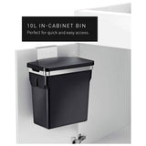 Simplehuman in-cabinet bin 10 litre black (British brand)