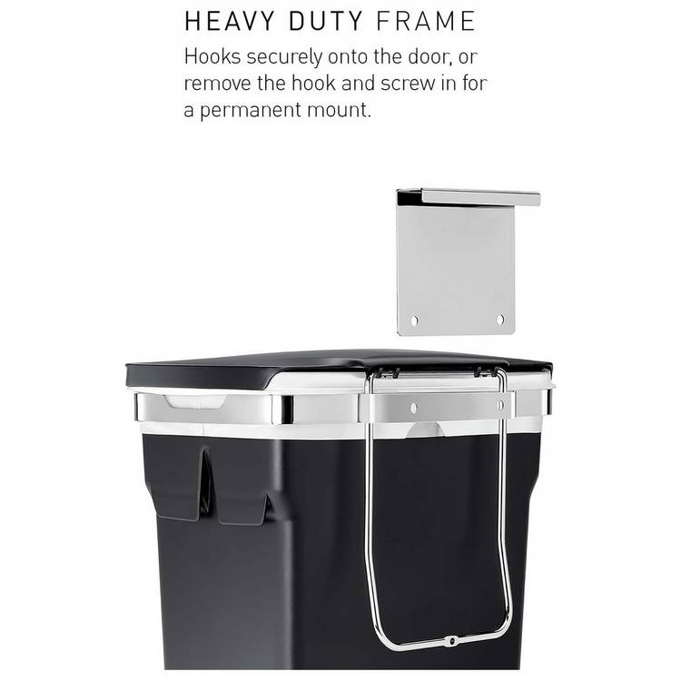 Simplehuman in-cabinet bin 10 litre black (British brand)