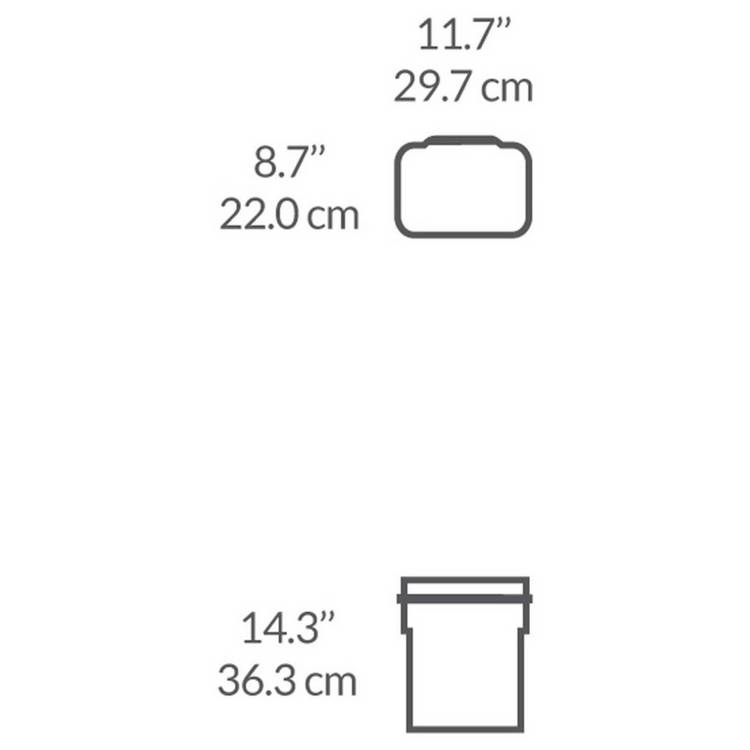 Simplehuman in-cabinet bin 10 litre black (British brand)