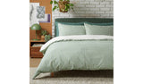 Habitat Seersucker Gingham Woven Green Duvet Cover Set King - British product