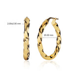 Costco 14ct yellow gold twisted hoop earrings - British product