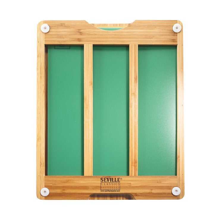 Seville Classics Bamboo Cutting Board with Chopping Mats 42 x 34 cm (British brand)