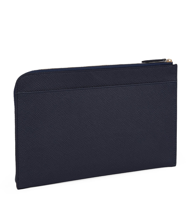 Smythson Panama Leather Slim Pouch, UK version