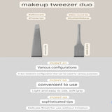 Studio17 Makeup Tweezer Duo Eyebrow Grooming Tool (British brand)