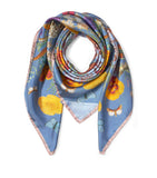 Aspinal of London botanical print silk scarf - British product