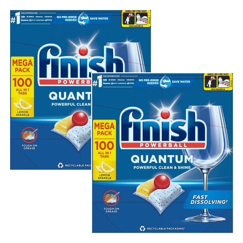 Finish dishwasher tablets for deep cleaning, 200 pack - British product