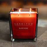 Sand Fog Square 4 Wick Candle in Blush Rose