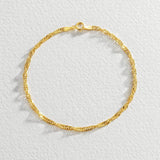 Revere gold twist curb bracelet 7.5 inch - British product