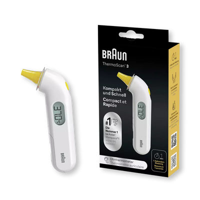 Holland & Barrett Braun Compact Thermoscan Ear Thermometer White IRT3030- Buy online at McGrocer