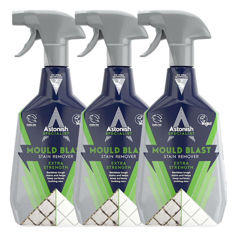 Mould and Mildew Stain Remover Multi-Surface Spray 3 x 750ml