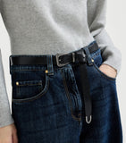 Brunello Cucinelli calfskin belt with Western buckle (British brand)