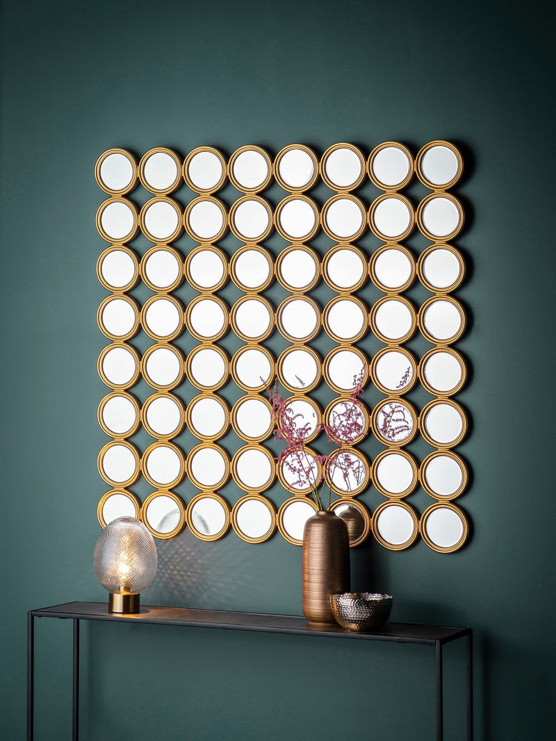 Gallery Home Gold Camforth irregular wall mirror 104cm x 104cm, UK version