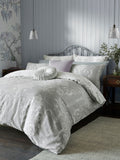 Laura Ashley Grey Steel Josette reversible duvet cover and pillowcase set, UK version