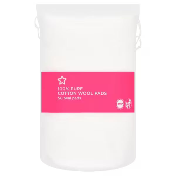 Superdrug Cotton Wool Oval Pads Pack of 3 50 (British brand)