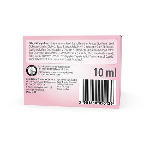 Apis raspberry lip balm 10 ml, UK version