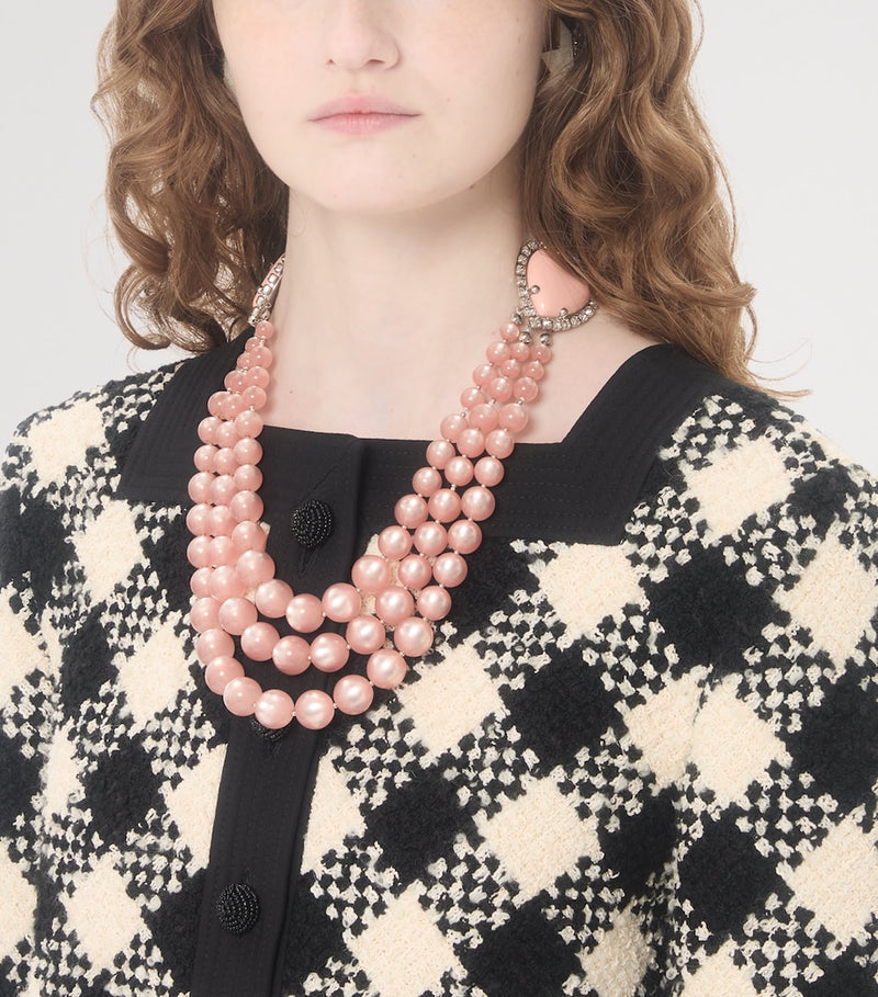 Valentino Garavani beaded layered necklace with crystals (British brand)
