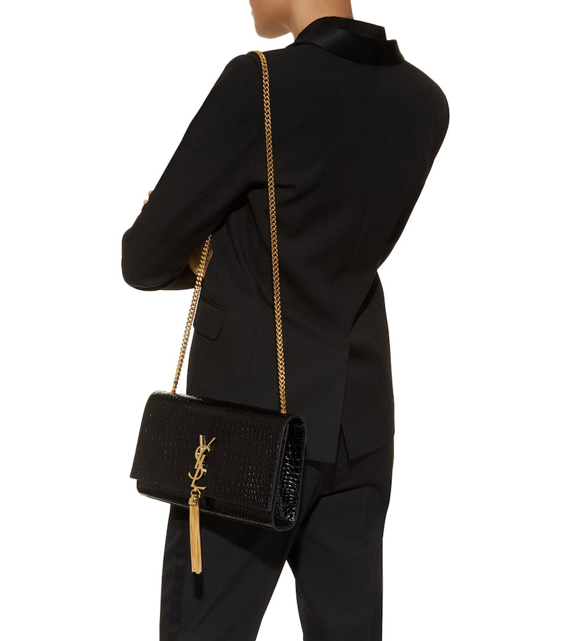 Saint Laurent medium Kate cross-body bag smooth leather with YSL hardware (British brand)