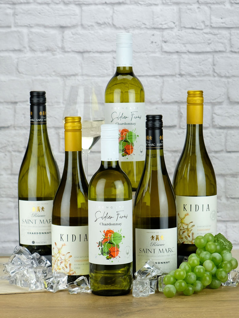 Le Bon Vin world Chardonnay white wine selection 6x750ml, UK version