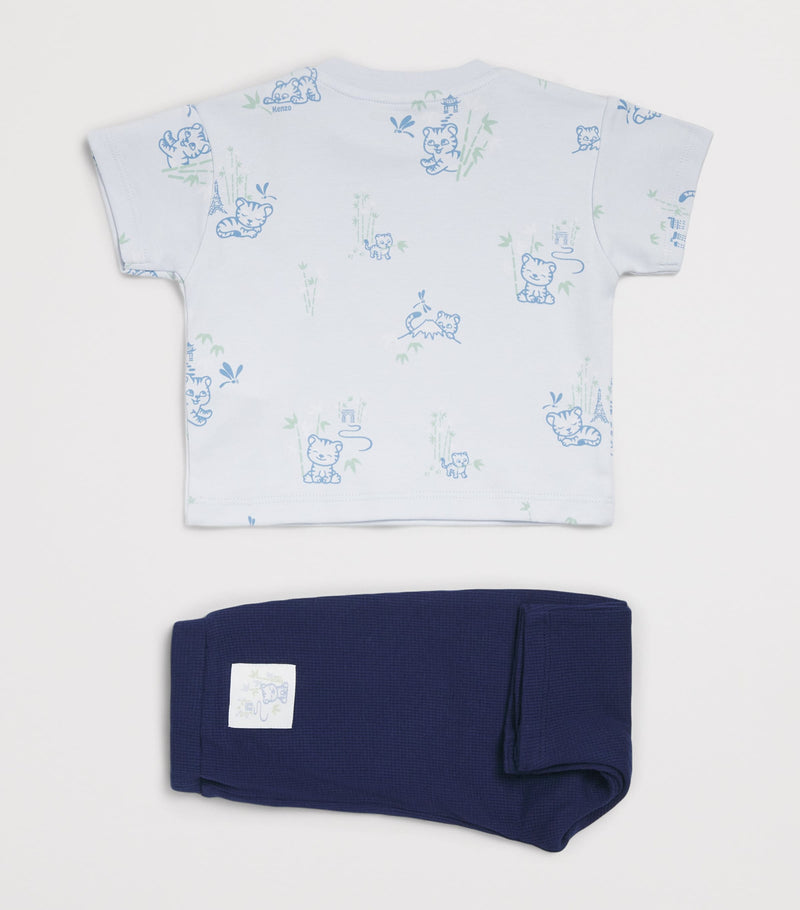 Kenzo kids cotton printed T-shirt and trousers set 3-24 months, UK version