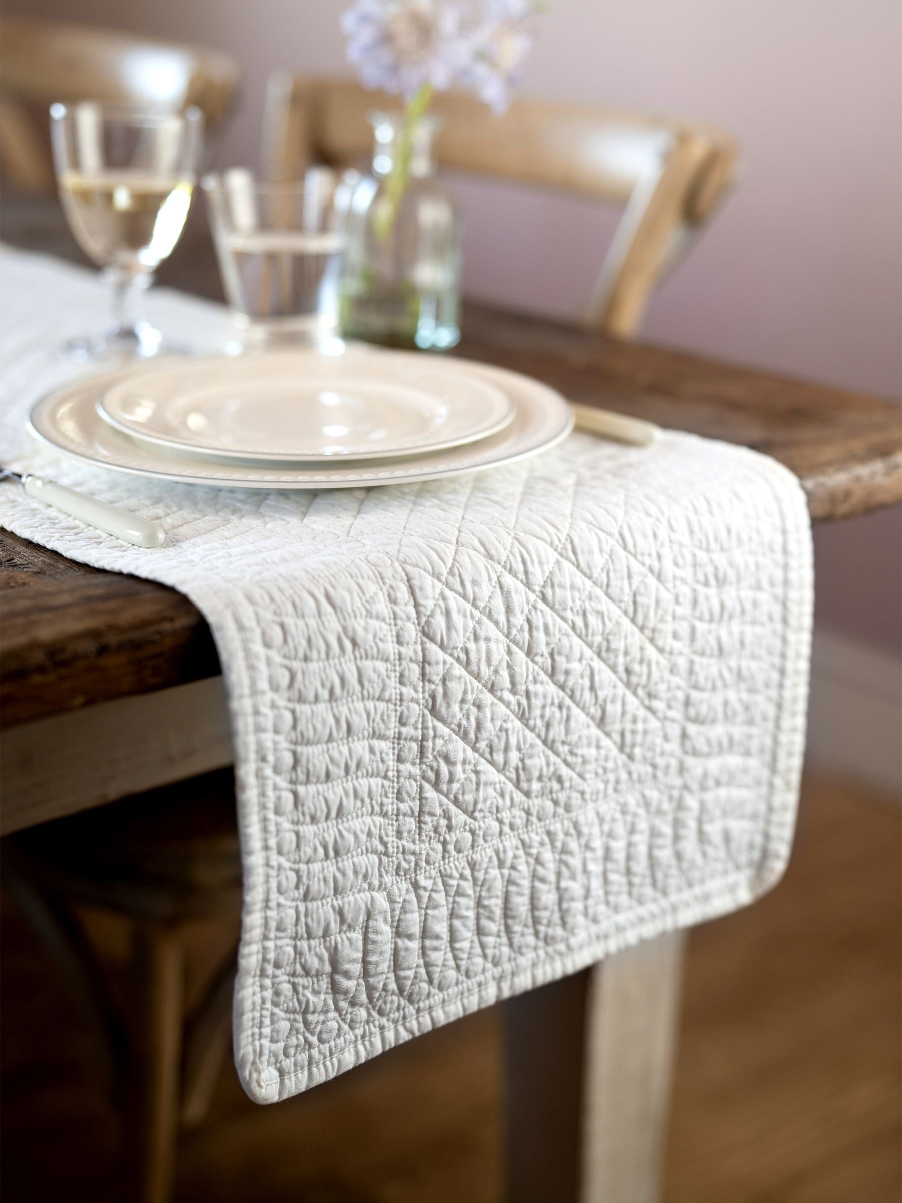 Mary Berry Ivory Signature 100% Cotton Table Runner