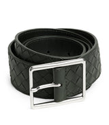 Harrods Bottega Veneta Leather Intrecciato Piccolo Belt- Buy online at McGrocer
