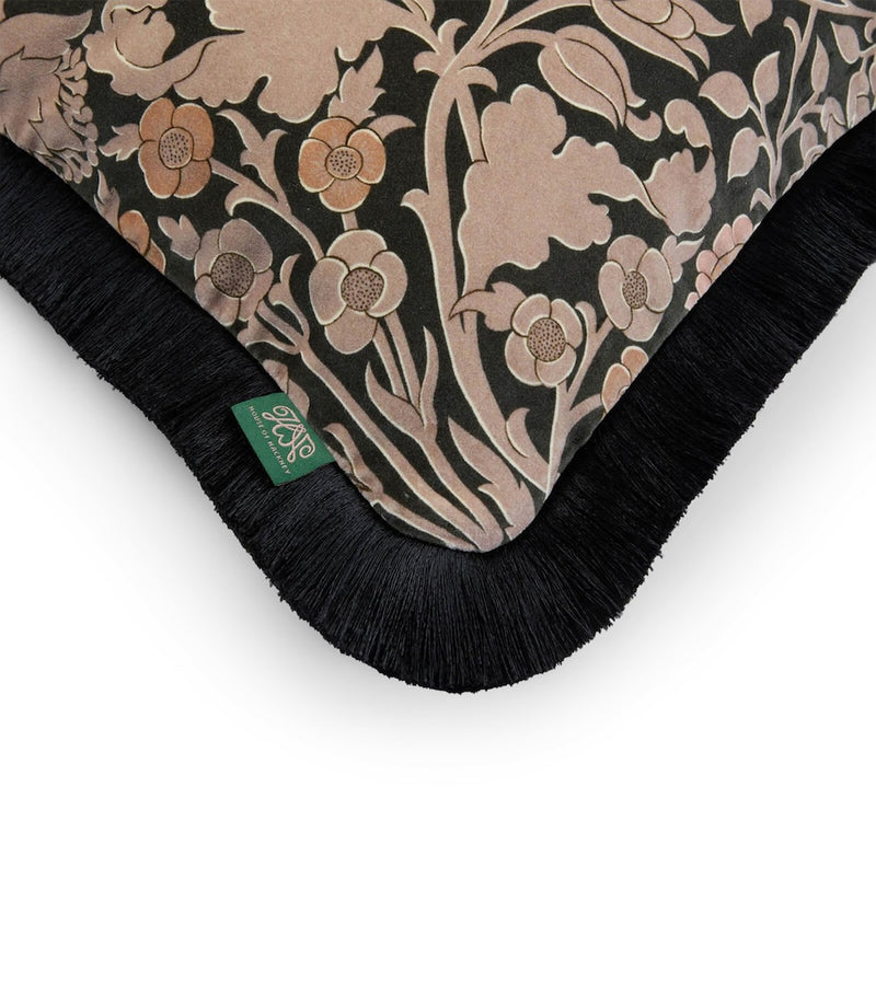 House Of Hackney velvet hyacinth novellus fringed cushion 45cm x 45cm, UK version
