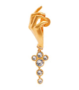 Harrods Schiaparelli Rhinestone-Embellished Hand Earrings- Buy online at McGrocer