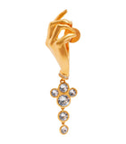 Schiaparelli rhinestone-embellished hand earrings, UK version
