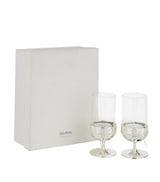 Harrods Wedgwood Love Knots Glass Tea Light Holder Set of 2- Buy online at McGrocer