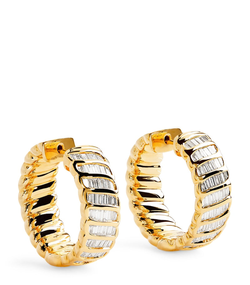 Anita Ko diamond hoop earrings in 18kt yellow gold - British product