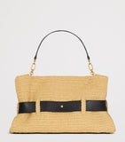 Balmain medium faux-raffia Anthem shoulder bag (British brand)