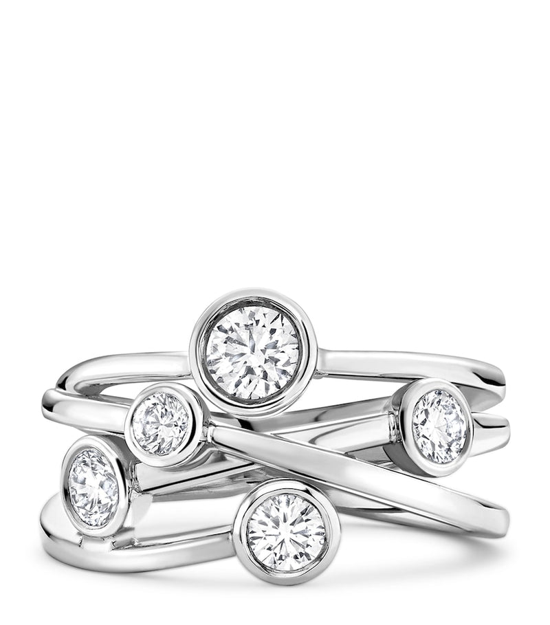 Boodles Raindance platinum diamond ring, imported from the UK