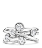 Boodles Raindance platinum diamond ring, imported from the UK