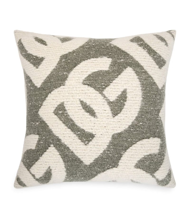 Dolce&Gabbana Casa wool-silk-cashmere logo cushion 50cm x 50cm - British product