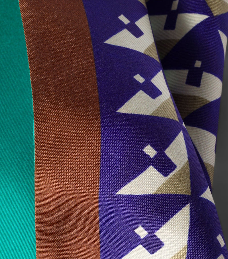 Miu Miu silk scarf with geometric print - British product