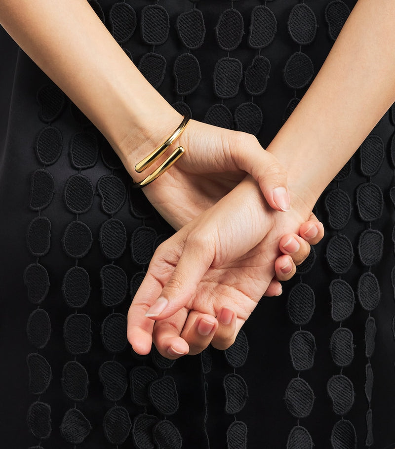 LIÉ STUDIO gold-plated Olga bangle, adjustable, 6cm - British product