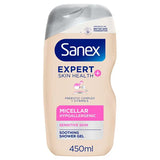 Superdrug Sanex Expert+ Micellar Hypoallergenic Shower Gel Sensitive Skin Cleanser 450ml- Buy online at McGrocer