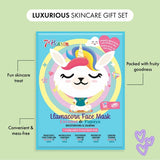 7th Heaven Llamacorn gift set with face masks and bath bombs - British product