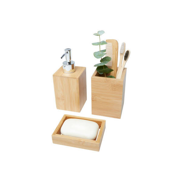 Bullet bamboo bathroom accessory set 3pcs - British product