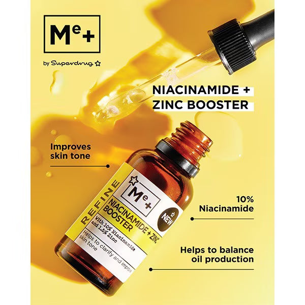 Me+ Niacinamide Booster 100ml serum, imported from the UK