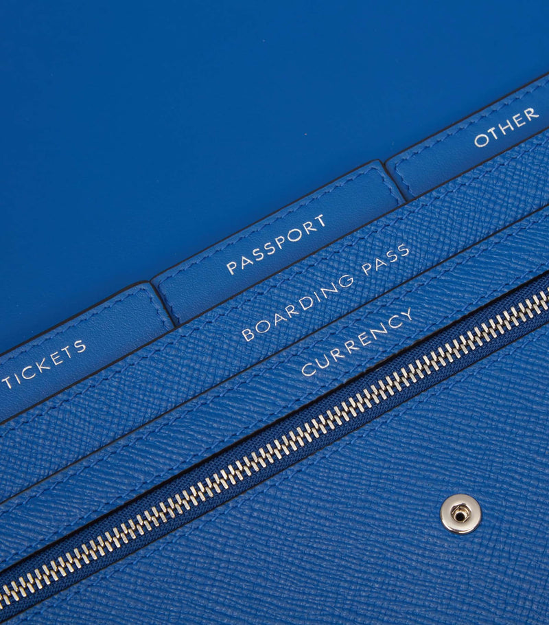Smythson Panama Leather Marshall Travel Wallet (British brand)