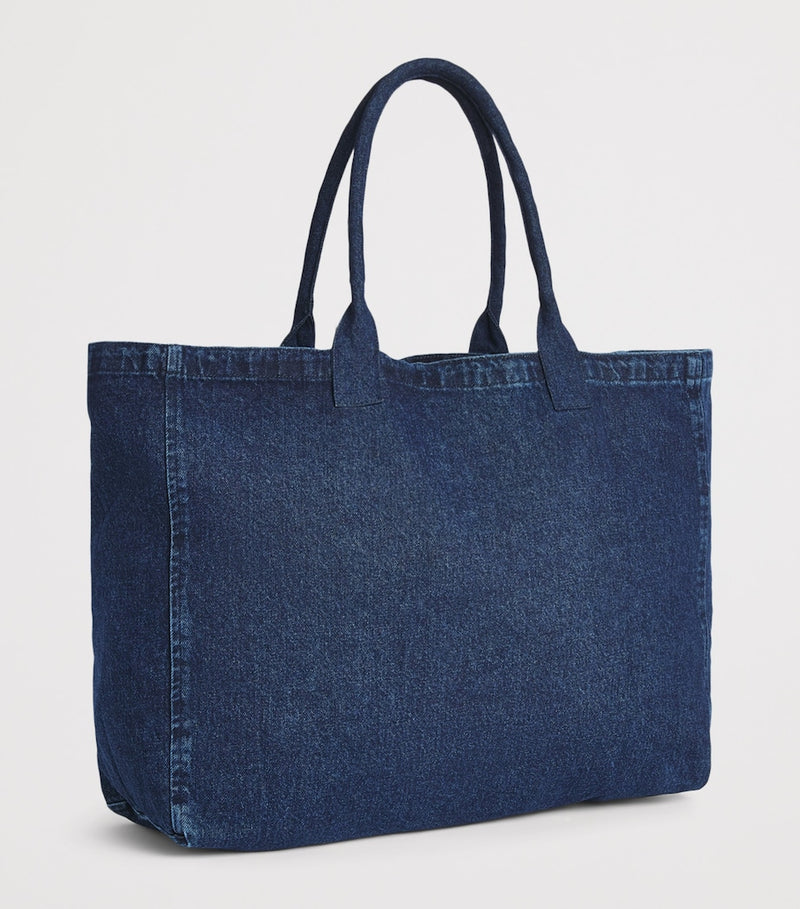 ANINE BING Leo denim tote bag, imported from the UK
