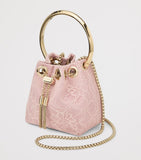 Jimmy Choo Micro Bon Bon top-handle bag in pastel lace (British brand)