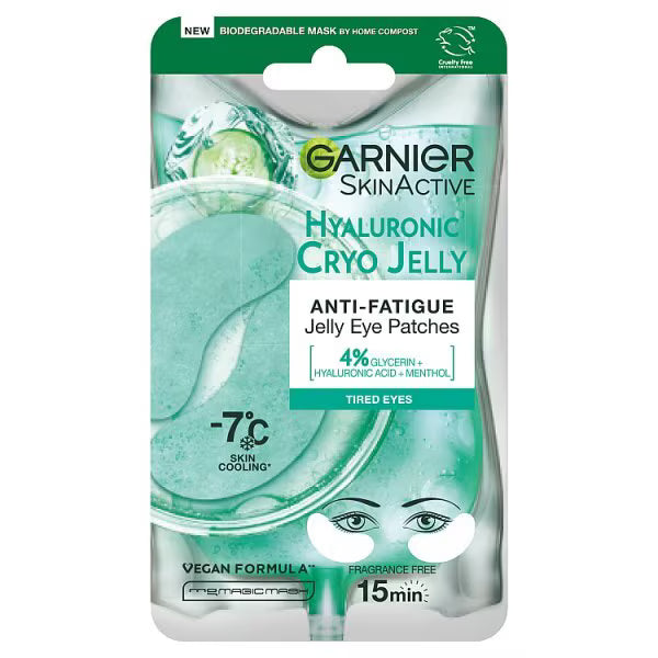 Garnier Anti-Fatigue Hyaluronic Acid Cucumber Jelly Eye Patches, UK version