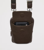 Aspinal of London leather reporter cross-body phone pouch (British brand)