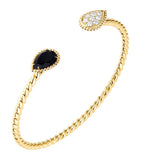 Boucheron Serpent Bohème bangle yellow gold diamond onyx, imported from the UK