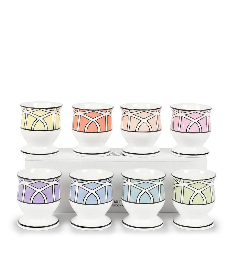 O.W.London Loop egg cups bone china pastel set of 4 (British brand)