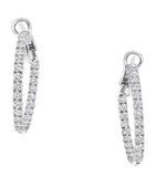 Graff classic hoop earrings in 18kt white gold (British brand)